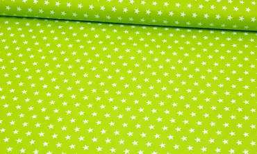 Baumwolle Sterne Lime