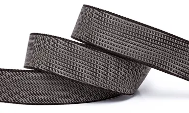 Gurtband 40 mm PV Zick Zack Braun