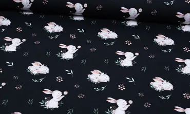 Jersey Fräulein von Julie - Süsser Hase Schwarz