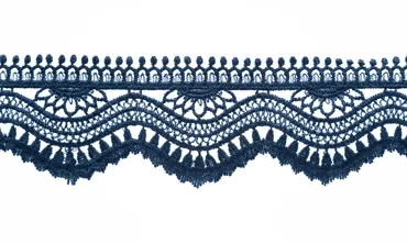 55 mm Spitzenband Wave Marine