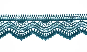 55 mm Spitzenband Wave Petrol