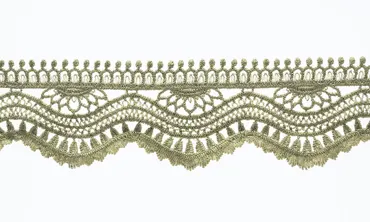 55 mm Spitzenband Wave Khaki