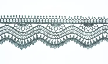 55 mm Spitzenband Wave Grau
