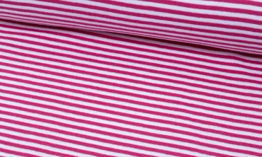 Bündchen Streifen Weiss Pink