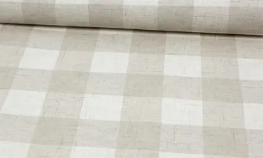 Canvas Panama - Big Check Polly - Linen