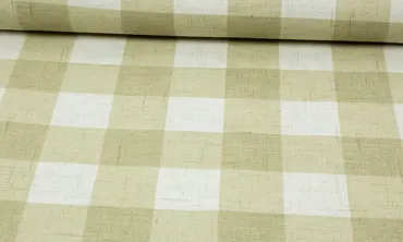 Canvas Panama - Big Check Polly - Sage