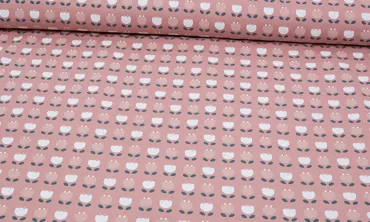 BIO Jersey Retrotulpen Altrosa