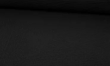 Waffelpiqué - Schwarz