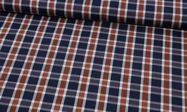 Baumwolle Check Red Navy