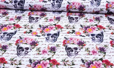 Double Gauze Skulls and Roses