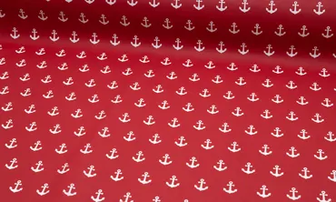 Baumwolle acrylbeschichtet - Anker Rot