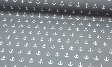 Baumwolle acrylbeschichtet - Anker Grau