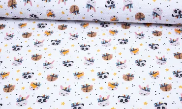 Waffeljersey Fräulein von Julie - Indianerkidz Weiss