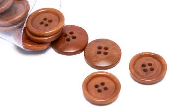 Knopf Corozo 20 mm 4-Loch - Rust