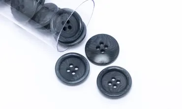 Knopf Corozo 20 mm 4-Loch - Dusty Blue