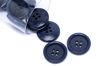 Knopf Corozo 20 mm 4-Loch - Blueberry