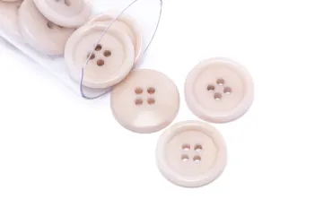 Knopf Corozo 20 mm 4-Loch - Powder Pink