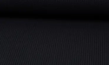 Waffeljersey - Uni Schwarz