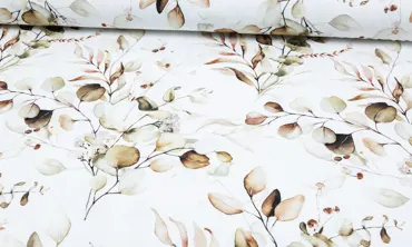 BIO French Terry Flowers Brown