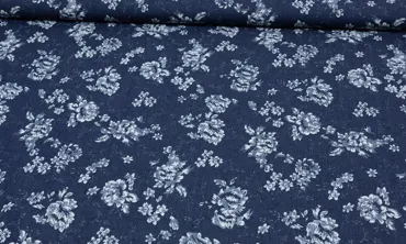 Baumwollstretch Twill Blossom Denim