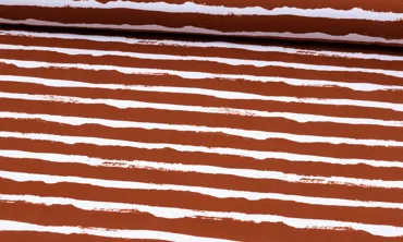 French Terry Block Stripes painted Rost