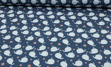 Jersey Kleiner Wal Jeansblau