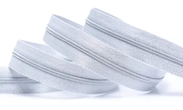 Reissverschluss 4 mm Metallic - Lurex Silber