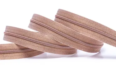 Reissverschluss 4 mm Metallic - Lurex Rose Gold