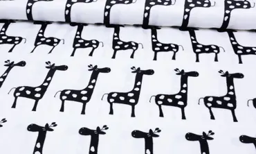 Fleece Cuddle® - Giraffa Black White