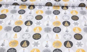 Baumwolle Merry Christmas Circles