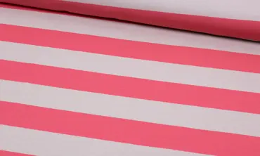 French Terry Mega Stripes Puder Pink