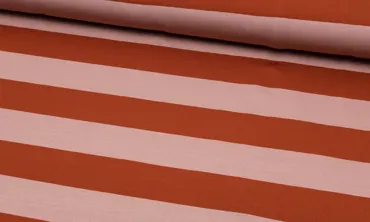 French Terry Mega Stripes Canyon Rust