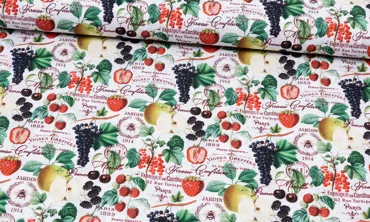 Baumwolle - Paris Jardin 1889 Fruits