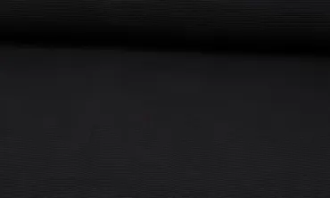 Rippjersey Ottoman - Schwarz