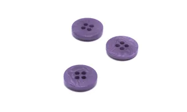 Knopf Corozo 15 mm 4-Loch - Mauve