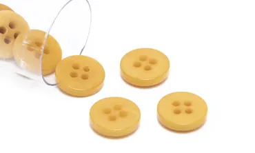 Knopf Corozo 11 mm 4-Loch - Amber