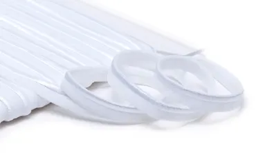 Paspelband 10 mm elastisch Weiss