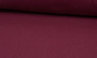 Bündchen Fein Ripp - Weinrot