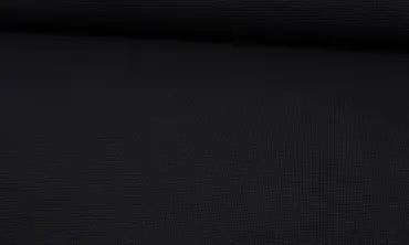 Waffeljersey Fein - Schwarz