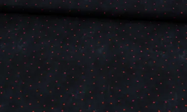 Baumwolle Dots Black Red