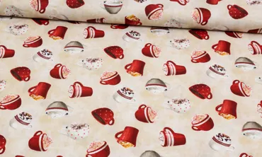 Baumwolle Hot Cups Hellbeige