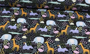 Baumwolle - Harmony Animals Black