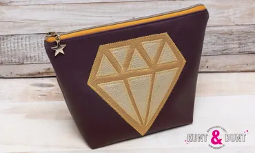 Necessaire Kunstleder - Aubergine Diamond