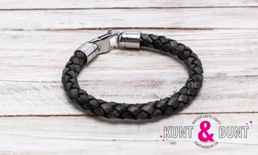 Armband Bola 8 mm Steel - Vintage Black