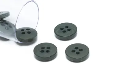 Knopf Corozo 11 mm 4-Loch - Deep Green