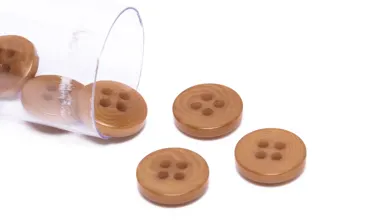 Knopf Corozo 11 mm 4-Loch - Mustard