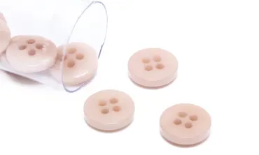 Knopf Corozo 11 mm 4-Loch - Powder Pink