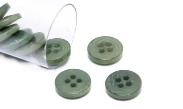 Knopf Corozo 11 mm 4-Loch - Moss