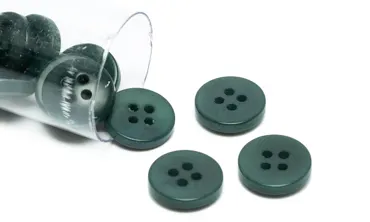 Knopf Corozo 11 mm 4-Loch - Emerald