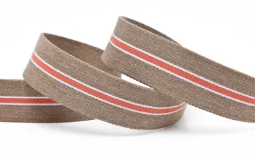 Gurtband 40 mm PV - Basic Taupe Center Coral